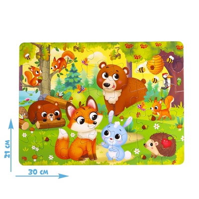 Пазл «Зверята в лесу», 35 деталей