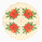 Салфетки бумажные круглые Art Bouquet Rondo «Новогодние шары», 3 слоя, d=32 см, 12 шт. - Фото 2