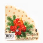 Салфетки бумажные круглые Art Bouquet Rondo «Новогодние шары», 3 слоя, d=32 см, 12 шт. - Фото 4