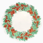 Салфетки бумажные круглые Art Bouquet Rondo «Новогодний венок - 3», 3 слоя, d 32 см, 12 шт - Фото 2