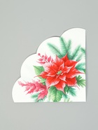 Салфетки новогодние бумажные круглые «Пуансеттия», 3 слоя, d=32 см, 12 шт. - Фото 1