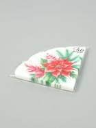 Салфетки новогодние бумажные круглые «Пуансеттия», 3 слоя, d=32 см, 12 шт. - Фото 4