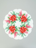 Салфетки новогодние бумажные круглые «Пуансеттия», 3 слоя, d=32 см, 12 шт. - Фото 6