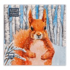 Салфетки новогодние бумажные Home Classic «Белочка», 3 слоя, 33х33 см, 20 шт - Фото 2