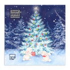 Салфетки бумажные Home Classic «В новогоднюю ночь», 3 слоя, 33×33 см, 20 шт. - Фото 3