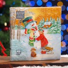 Салфетки бумажные  Home Classic "Девочка и лобрый снеговик", 3 слоя, 20 листов - фото 10017265