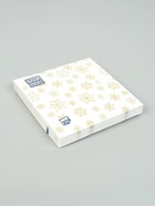 Салфетки новогодние бумажные «Золотые снежинки», 3 слоя, 33×33 см, 20 шт. - Фото 4