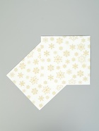 Салфетки новогодние бумажные «Золотые снежинки», 3 слоя, 33×33 см, 20 шт. - Фото 5