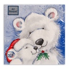 Салфетки новогодние бумажные Art Bouquet «Белые медведи», 3 слоя, 33x33 см, 20 шт - Фото 2