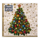 Салфетки бумажные Art Bouquet «Новогодняя ель на белом», 3 слоя, 24×24 см, 25 шт. - Фото 2