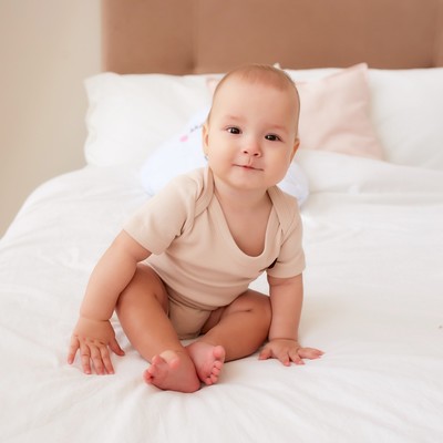 Боди детское MINAKU, рост 74-80 см, бежевое