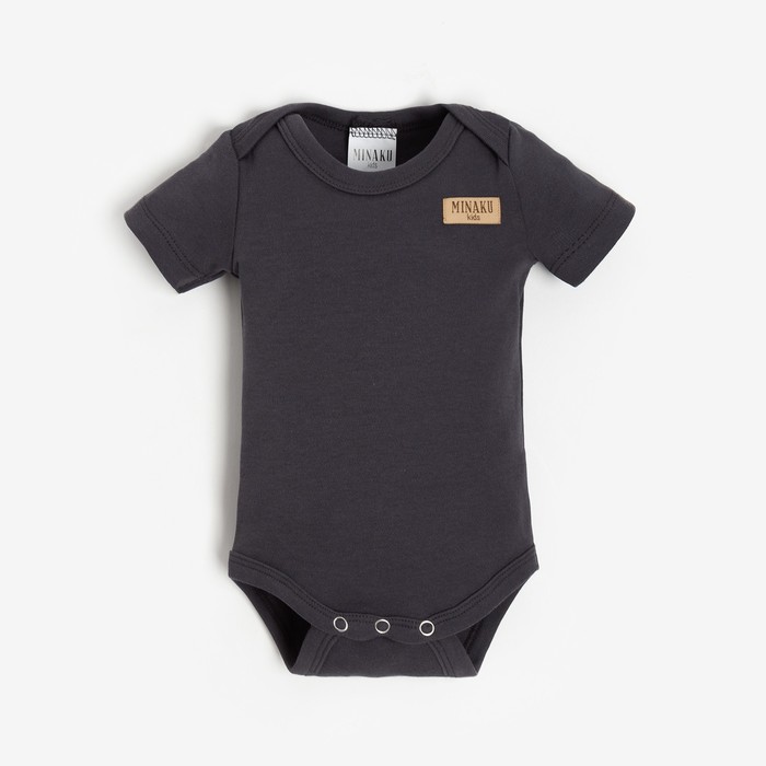 Боди детское MINAKU, рост 80-86 см, графитовое