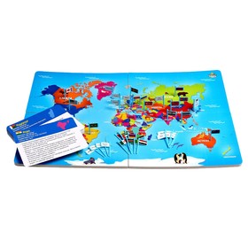 Развивающий набор «Карта мира флаги и столицы», в ПАКЕТЕ