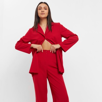 Костюм женский (рубашка, брюки) MINAKU: Green trend, размер 46, красный