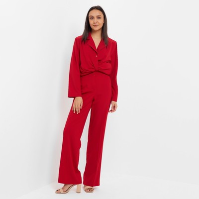 Костюм женский (жакет, брюки) MINAKU: Green trend, размер 46, красный