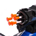 Танк радиоуправляемый Stunt, 4WD полный привод, стреляет ракетами, цвет чёрно-синий - Фото 4
