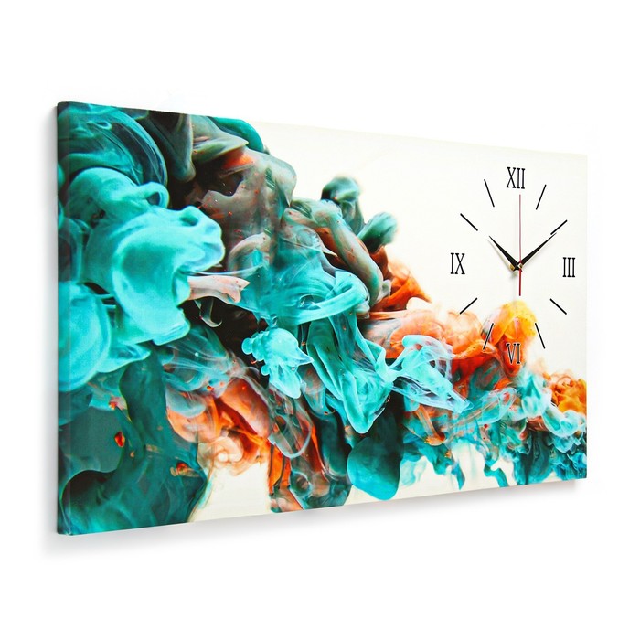 Часы-картина настенные, серия: Интерьер, "Дым", 50 х 100 см - фото 1903169636