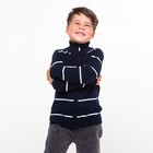 Джемпер для мальчика, цвет тёмно-синий/цвет белый, рост 128 см (8) - Фото 3