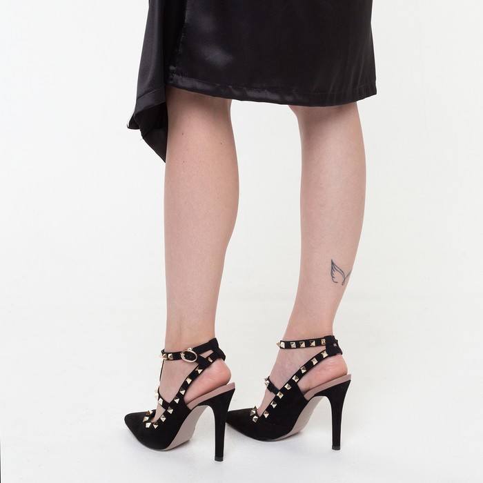 Туфли женские, цвет чёрный, размер 35 - фото 1906094900