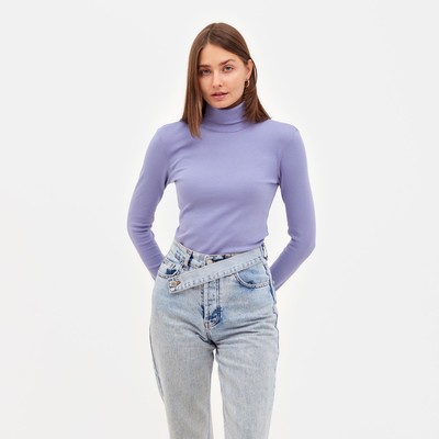 Водолазка женская MINAKU: Basic line, размер 44, сиреневая