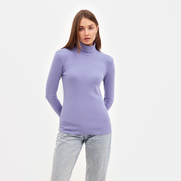 Водолазка женская MINAKU: Basic line, цвет сиреневый, размер 48 57321