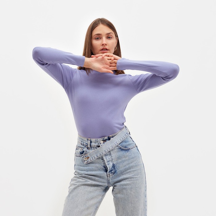 Водолазка женская MINAKU: Basic line, цвет сиреневый, размер 50 57322