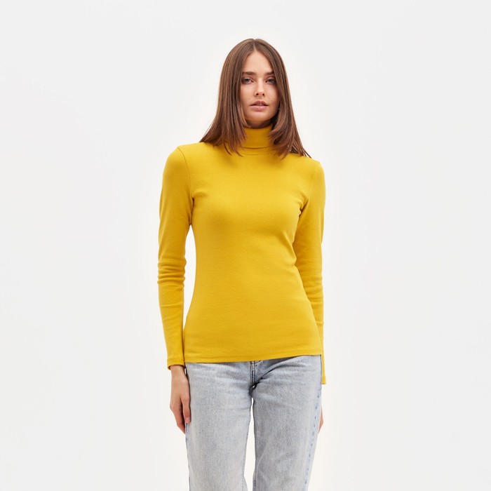 Водолазка женская MINAKU: Basic line цвет горчица, размер 42 57323