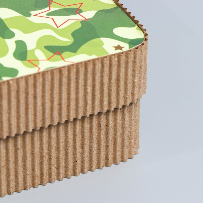 Коробка подарочная, кондитерская упаковка «23 февраля», 18 х 18 х 5 см - фото 1906095008