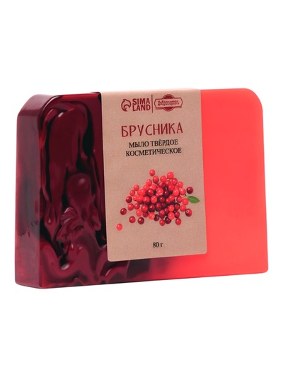 Мыло косметическое Добропаровъ «ручной работы» брусника, 80 г