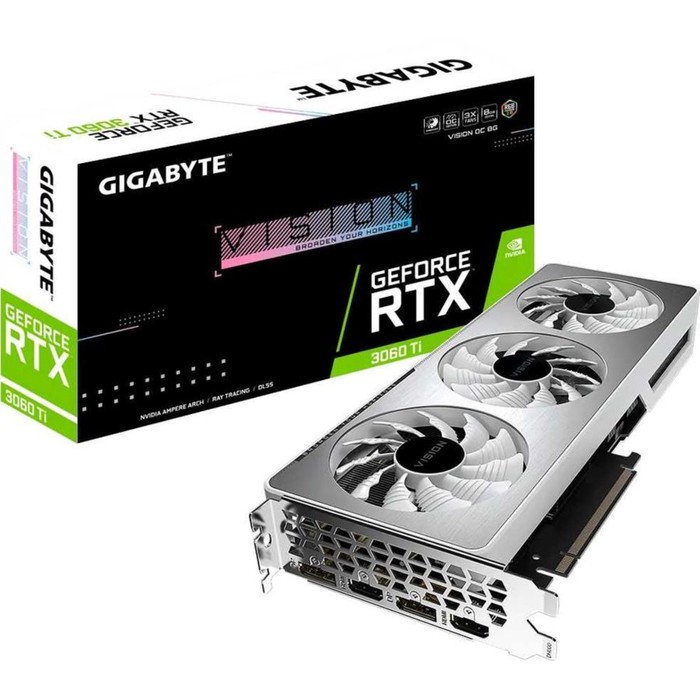 Видеокарта Gigabyte GV-N306TVISION OC-8GD 2.0 LHR, GeForce RTX 3060Ti, 8Gb, GDDR6, HDMI, DP   931135 - фото 51302786