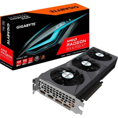 Видеокарта Gigabyte GV-R67XTEAGLE-12GD, AMD Radeon RX 6700XT, 12Gb, GDDR6, HDMI, DP