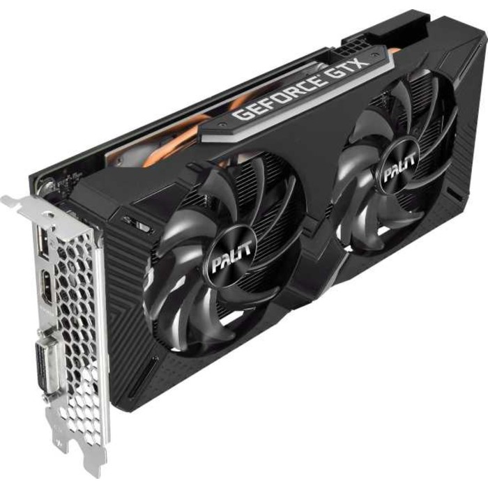 Видеокарта Palit PA-GTX1660SUPER GP 6G, GeForce GTX 1660SUPER 6Gb, GDDR6, DVI, HDMI, DP - фото 51315242