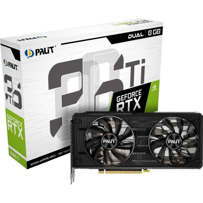 Видеокарта Palit PA-RTX3060Ti DUAL 8G V1 LHR, GeForce RTX 3060Ti, 8Gb, GDDR6, HDMI, DP - фото 51302811