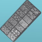 Диск для стемпинга металлический «Листочки», 12 × 6 см - Фото 3