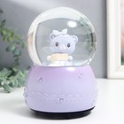 Сувенир полистоун водяной шар музыка, крутится "Медвежонок с барабаном" МИКС 10х10х15 см - фото 42629581