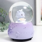 Сувенир полистоун водяной шар музыка, крутится "Медвежонок с барабаном" МИКС 10х10х15 см - фото 42629582