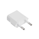 Переходник с американской вилки на евророзетку, плоский, 6 А, белый, 220 В - Фото 4