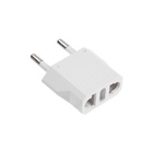 Переходник с американской вилки на евророзетку, плоский, 6 А, белый, 220 В - Фото 5