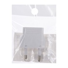 Переходник с американской вилки на евророзетку, плоский, 6 А, белый, 220 В - Фото 8