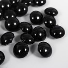 Пуговицы пластик на полуножке "Кристаллик чёрный" 1,3х1,3 см набор 35 шт 4,8х3,7х3,7 см - Фото 2