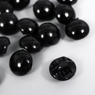 Пуговицы пластик на полуножке "Кристаллик чёрный" 1,3х1,3 см набор 35 шт 4,8х3,7х3,7 см - Фото 3