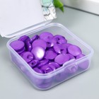 Пуговицы пластик на полуножке "Кругляш Фиолет 1,3х1,3 см набор 50 шт 2х5,5х5,5 см - Фото 4