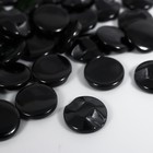 Пуговицы пластик на полуножке "Кругляш чёрный" 1,3х1,3 см набор 50 шт 2х5,5х5,5 см - Фото 2