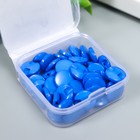 Пуговицы пластик на полуножке "Кругляш ярко-синий" 1,3х1,3 см набор 50 шт 2х5,5х5,5 см - Фото 3