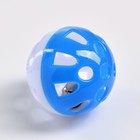 Набор шариков для кошек, диаметр шарика 4 см, с бубенчиком, цвет МИКС - Фото 2