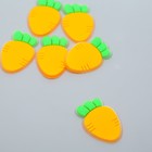 Декор для творчества резина "Морковка" набор 12 шт 4х3 см - фото 6713375