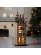 Светодиодная фигура «Фабрика подарков» 7.5×22×5 см, дерево, батарейки LR1130×3 (в комплекте), свечение тёплое белое - фото 119632763