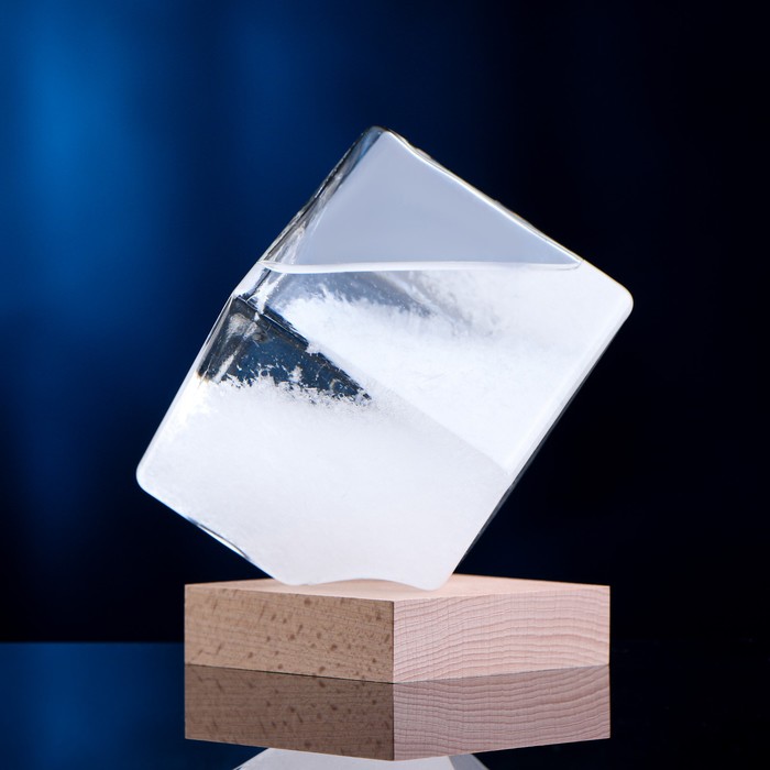 Барометр- штормгласс TAKE IT EASY «Куб», 10×10 см - Фото 1