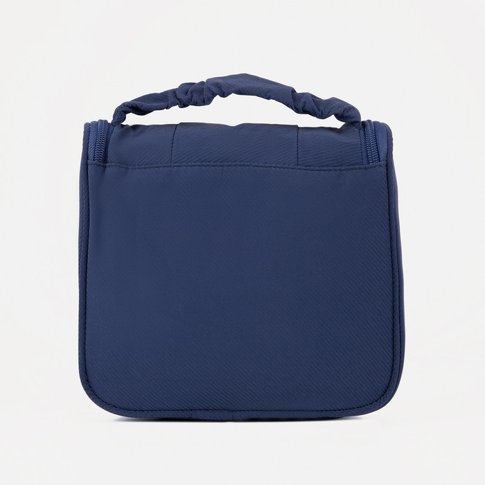 Косметичка-несессер на молнии, с крючком, цвет синий 31308