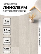 Линолеум полукоммерческий Status Mario 1, ширина 2.5 м, длина 4 м, толщина 2 мм, 10 м² - Фото 1